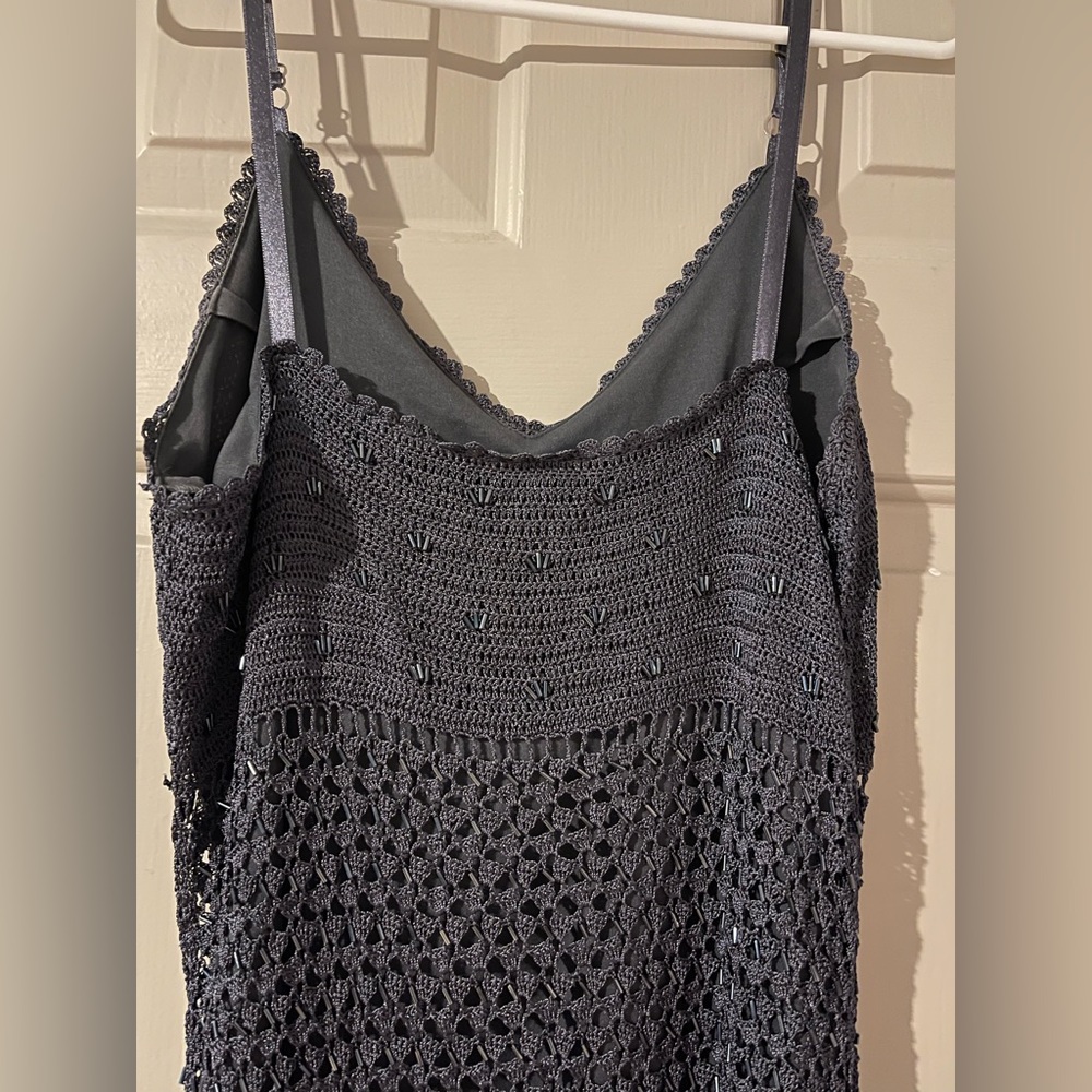 Knit and beaded midi dress